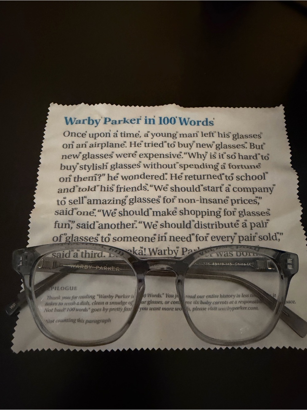 Warby Parker Translucent Gray Women's Optical Frames
